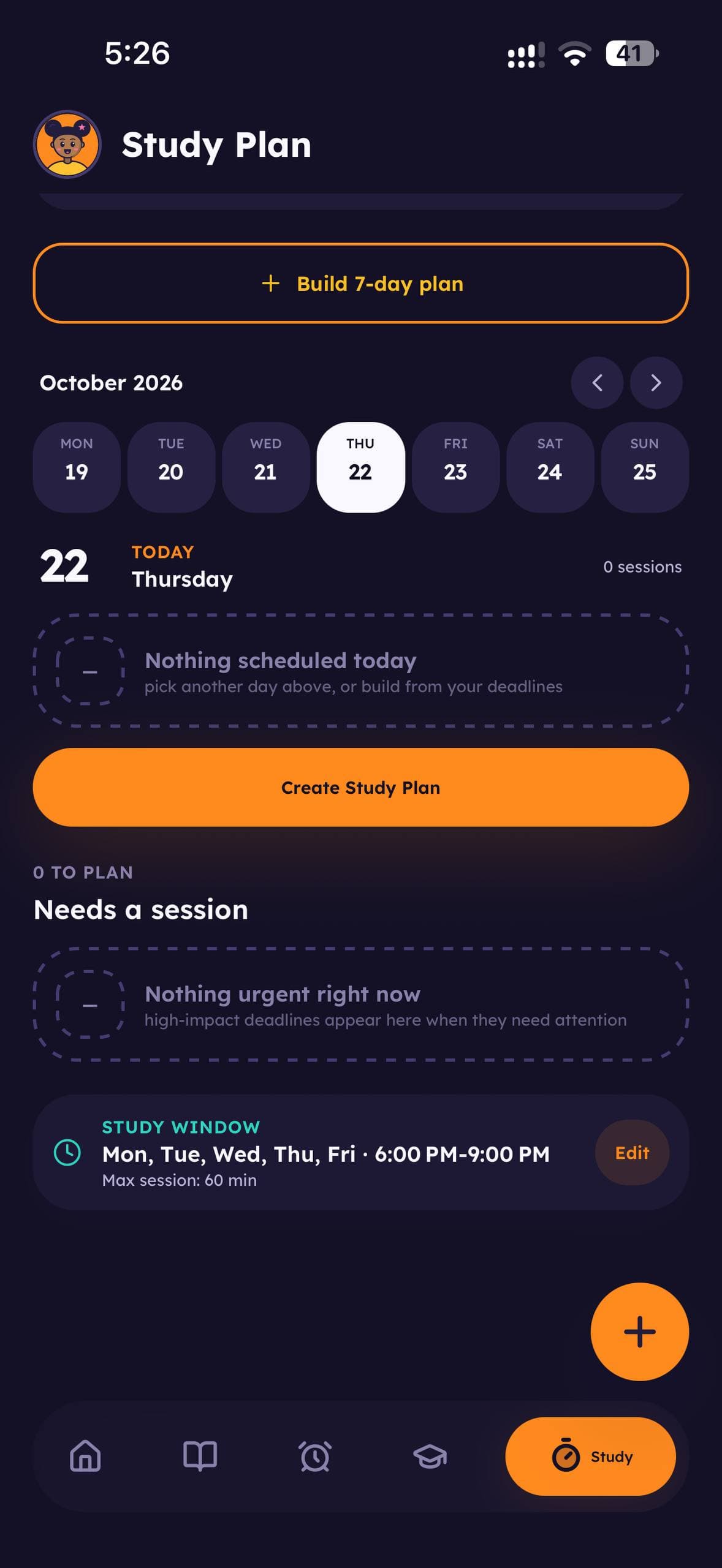 ClassPulse study plan calendar